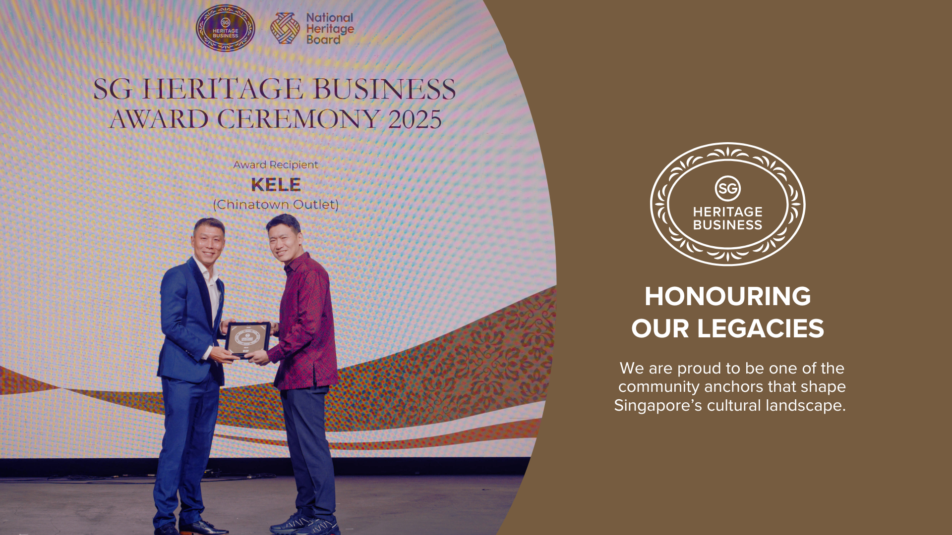 Kele recognized as a Singapore Heritage Business!