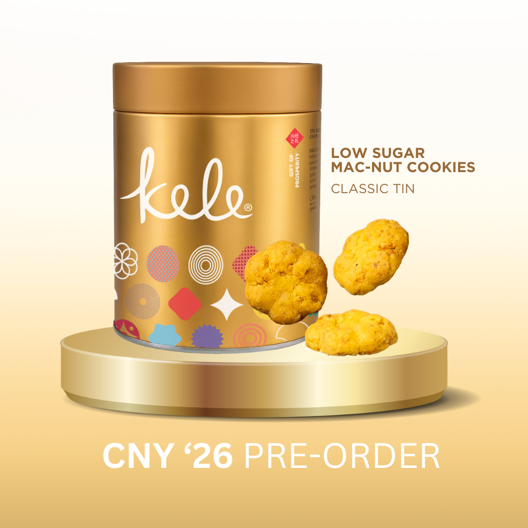 KELE CNY '26 PRE-ORDER : Low Sugar Macadamia Nut Cookies