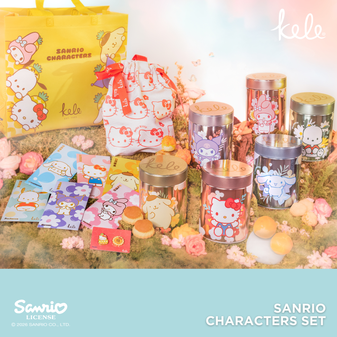 Kele Sanrio Collection (Bundle 6) Six Sanrio Characters Set - Hello Kitty, Pompompurin, My Melody, Kuromi, Pochacco & Cinnamoroll