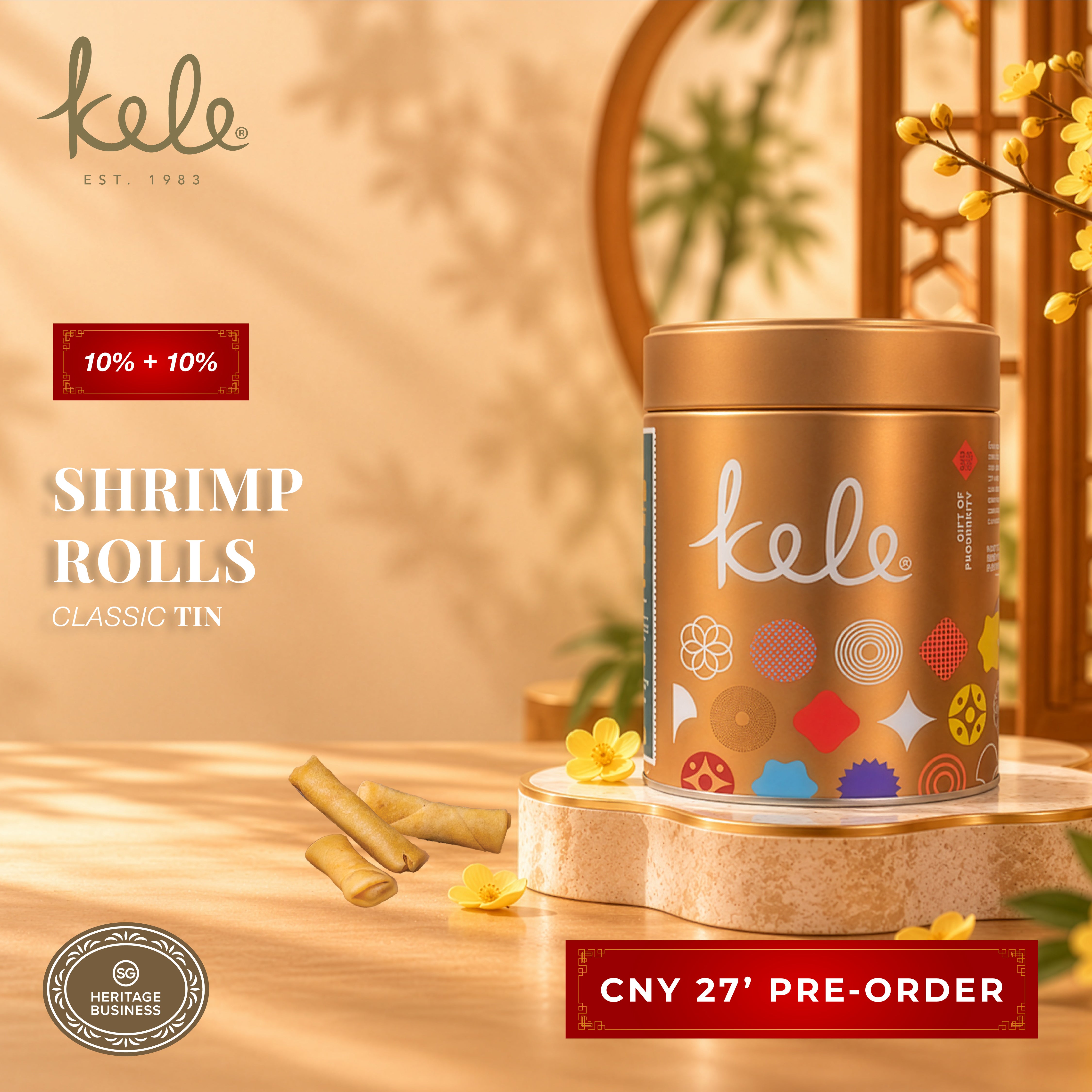 CNY 27' PRE-ORDER : Shrimp Rolls (Classic Tin)