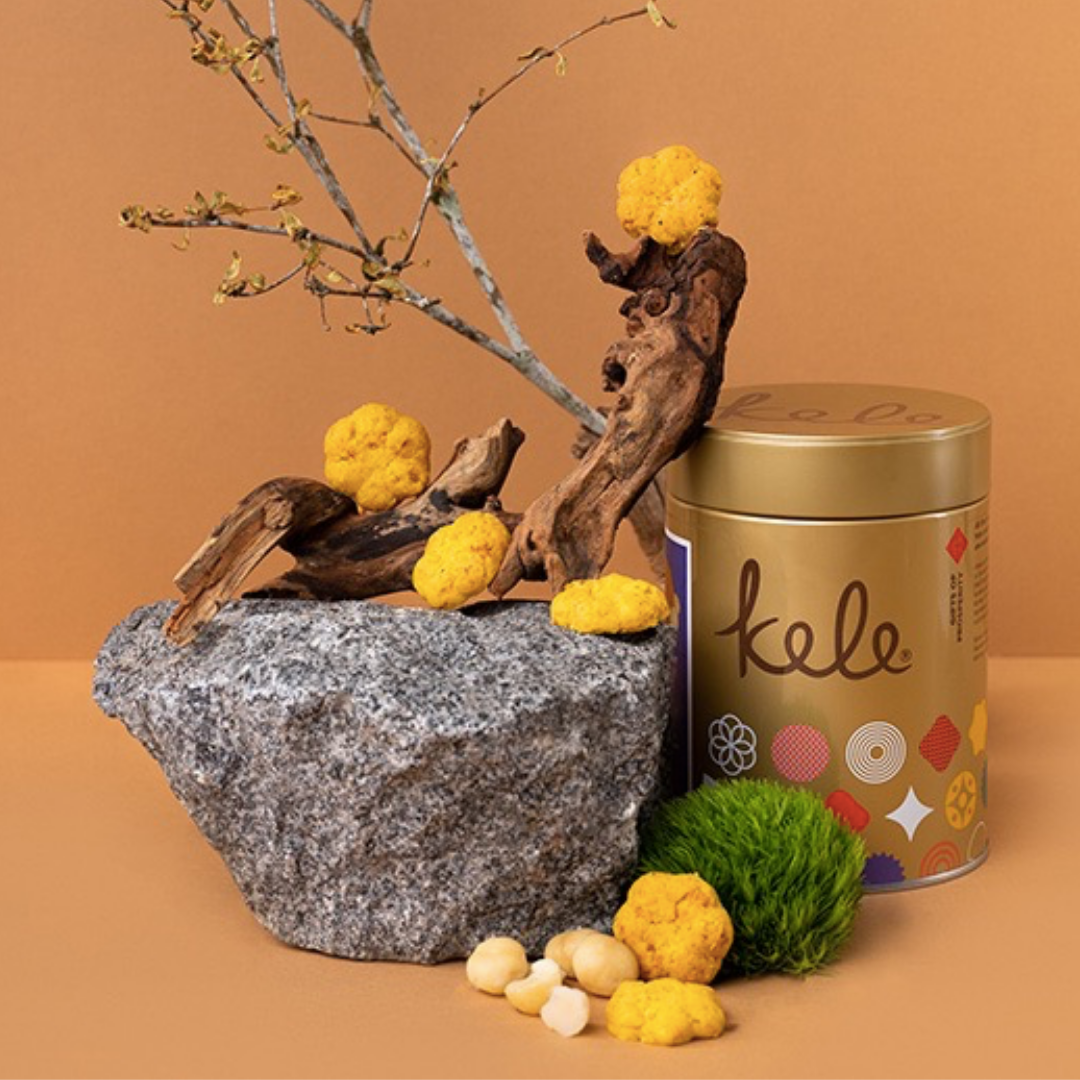 KELE CNY '26 PRE-ORDER : Macadamia Nut Cookies (in Matte Gold Tin)